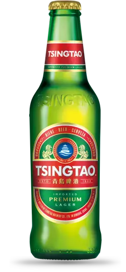 Birra Tsingtao Lager servita fresca
